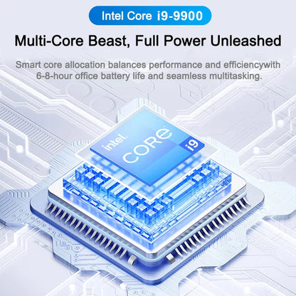 2026 NEW Intel Core i9 9900 14.1 Inch Laptop 32GB RAM 2TB SSD Windows 11 Ultra Slim Gaming Gamer Office Notebook 1920x1080