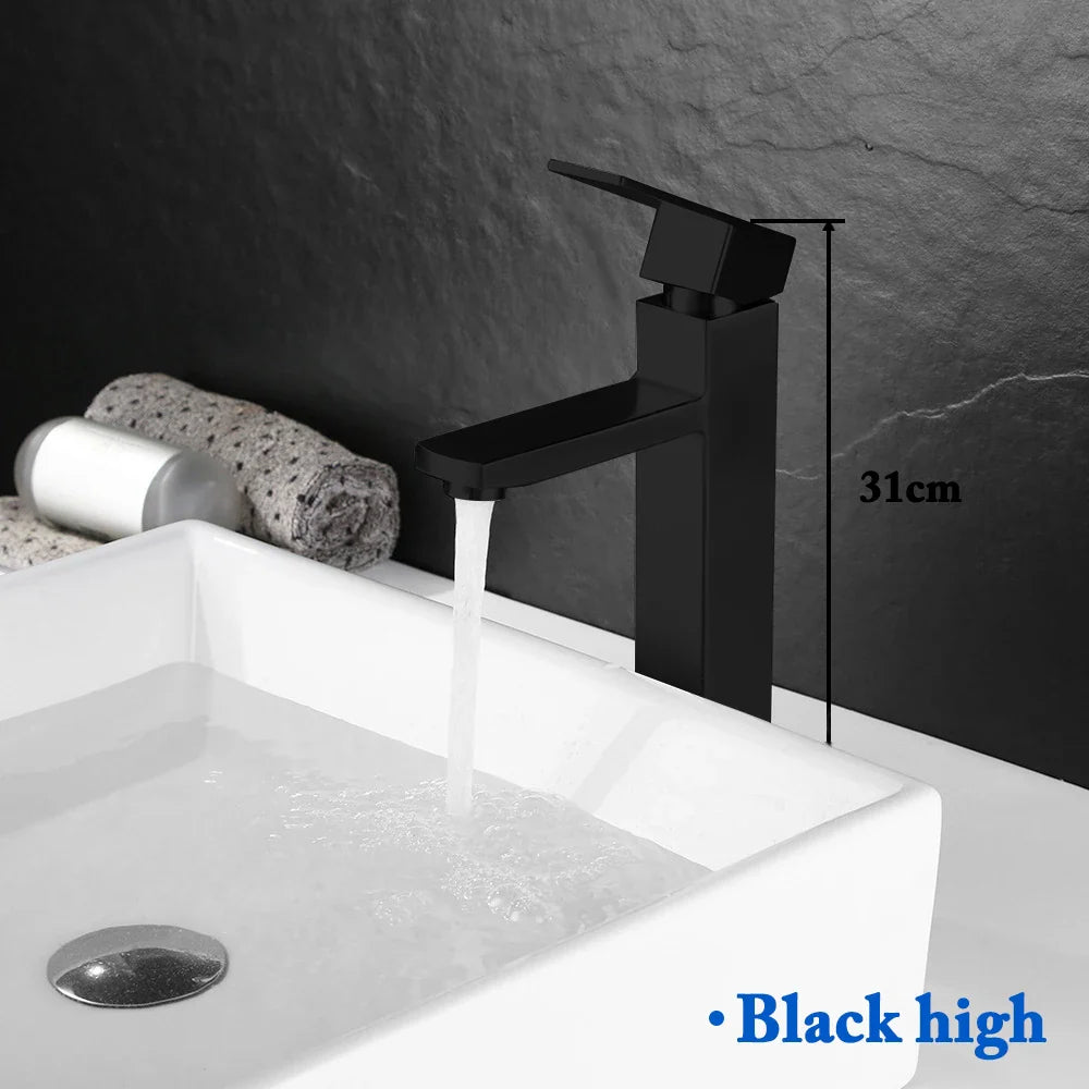 Bathroom Faucets Hot and Cold Mixer Faucets Vanity Bathroom Kitchen Deck Mounted Bathroom Sink Faucets（hose not include）
