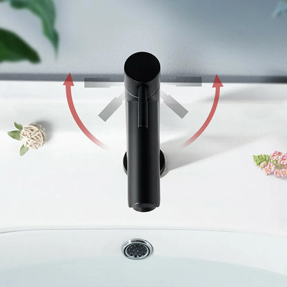 Black Basin Kitchen Bathroom Sink Tap Cold Matte Sink Faucet Taps G1/2 Installation Thread Bathroom Single Cold Faucet