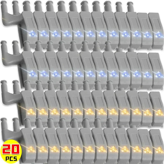 20/1PCS LED Inner Hinge Lamps Universal Wardrobe Cabinet Sensor Night Light Kitchen BedroomCupboard Closet Drawer Night Lamp