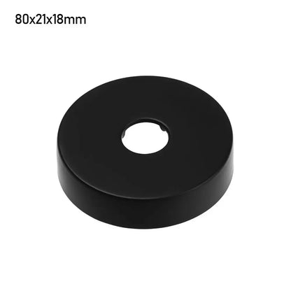 Black Shower Faucet Decorative Cover Chrome Finish Stainless Steel Wall Flange Water Pipe Wall Covers Bathroom Faucet Accessory