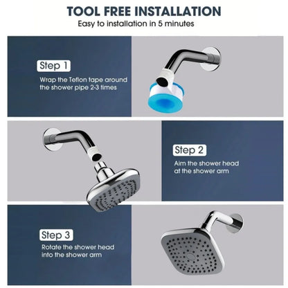 4 Inch Shower Faucet Wall Mounted Water Saving Shower Top Spray Rotatable Sprayer Rainfall Water Bathroom Hardware Accessories