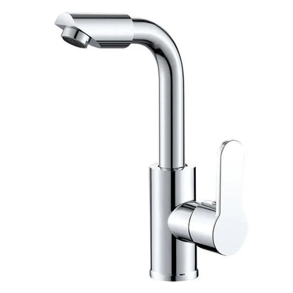 Cold Hot Mixer Tap Bathroom Chrome Plated Durable Faucet Polished Silver Swivel Basin Sink Tap Zinc Alloy Body