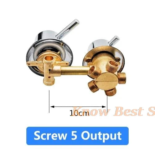 2/3/4/5 Ways Water Outlet Screw Thread Center Distance 10cm  Mixing Valve Brass Bathroom Shower Mixer Faucet Tap Cabin