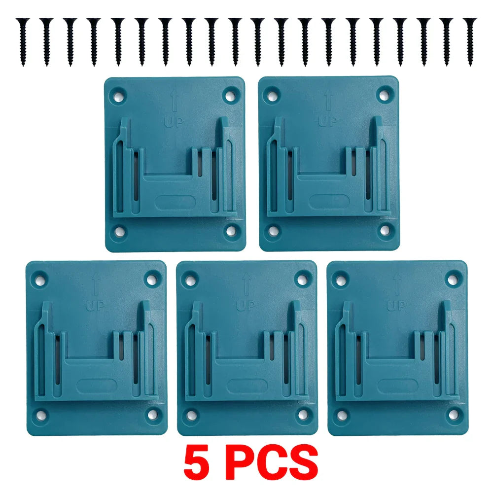 5PCS Battery Holder for Makita 18V Li-ion Battery Tools Machine Holder Storage Rack Wall Mount for BL1860 BL1850(No Battery)