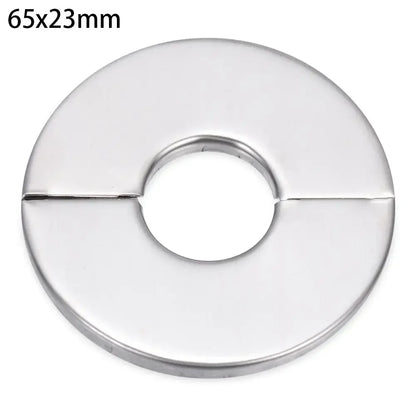 Black Shower Faucet Decorative Cover Chrome Finish Stainless Steel Wall Flange Water Pipe Wall Covers Bathroom Faucet Accessory