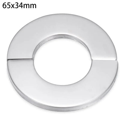 Black Shower Faucet Decorative Cover Chrome Finish Stainless Steel Wall Flange Water Pipe Wall Covers Bathroom Faucet Accessory