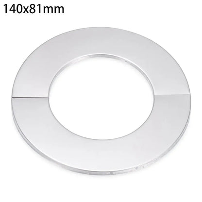 Black Shower Faucet Decorative Cover Chrome Finish Stainless Steel Wall Flange Water Pipe Wall Covers Bathroom Faucet Accessory