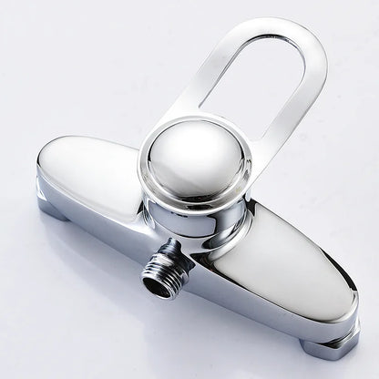 Brass Shower Faucet Mixer Valve Set with Shower Head and Hidden Switch for Bathroom Hot and Cold Water Tap  Bath