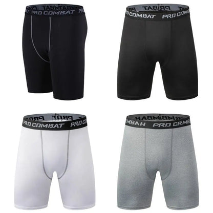 Shorts Men's Leggings Compression Pants Sports Leggings Basketball Quarter Shorts Quick Drying Running Training Stretch Fitness Pants