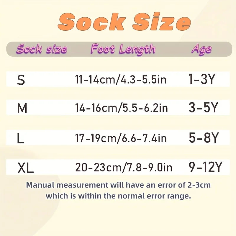 5 Pairs of Children's Floor Socks with Cartoon Stripes and Car Patterns, Adhesive Dots, for Boys and Girls, Baby Toddler Soft-Soled Indoor Non-Slip Japanese-Style Versatile Mid-Calf Socks, Suitable for Casual Daily Life