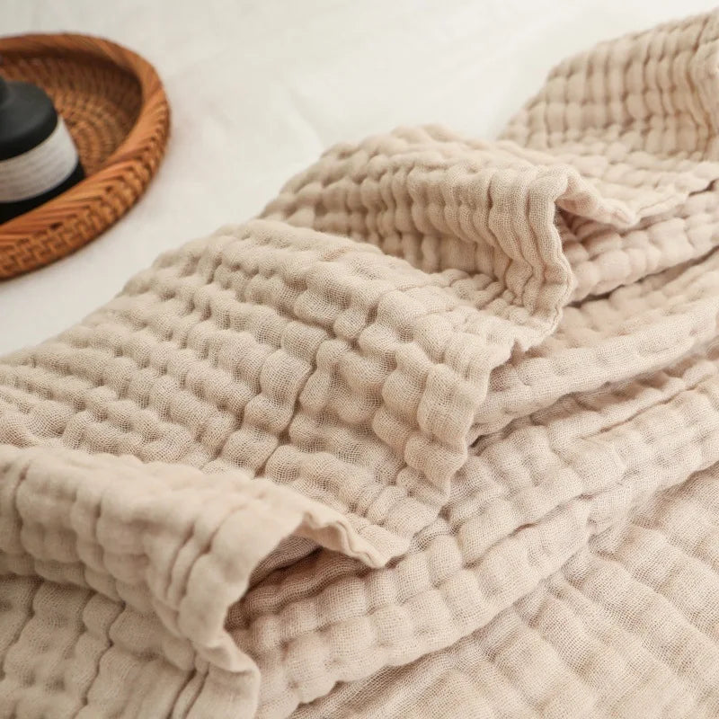 150X200cm Large Size Baby Blanket Cotton Gauze 6layer Muslin Blankets Kids Adult Bedding Soft Summer Quilt Swaddling Bath Towel