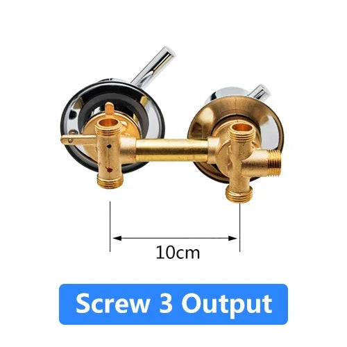 2/3/4/5 Ways Water Outlet Screw Thread Center Distance 10cm Mixing Valve Brass Bathroom Shower Mixer Faucet Tap Cabin