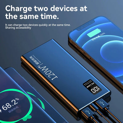 3C Certified 80000mAh 120W Super Fast Charge Power Bank Digital Display Portable for iPhone Xiaomi Fast Delivery