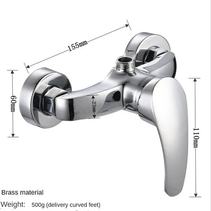Brass Shower Faucet Mixer Valve Set with Shower Head and Hidden Switch for Bathroom Hot and Cold Water Tap  Bath