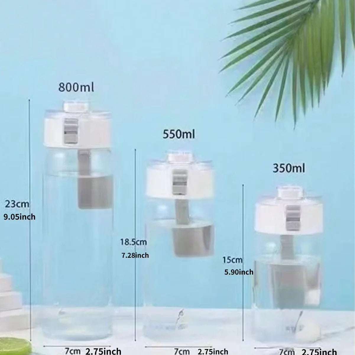 1 portable sports and fitness large capacity transparent cup, suitable for outdoor use, travel, and office essential water bottl
