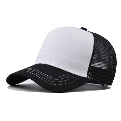 2024 Summer 14 Style Polyester Solid Casquette Baseball Cap Adjustable Outdoor Breathable Mesh Snapback Hats for Men and Women