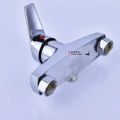 Brass Shower Faucet Mixer Valve Set with Shower Head and Hidden Switch for Bathroom Hot and Cold Water Tap  Bath