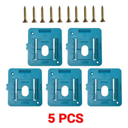 5PCS Battery Holder for Makita 18V Li-ion Battery Tools Machine Holder Storage Rack Wall Mount for BL1860 BL1850(No Battery)