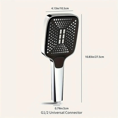Adjustable 3-Mode Rainfall Shower Head Large Flow High Pressure Water Saving Shower Mixer - Bathroom Accessory