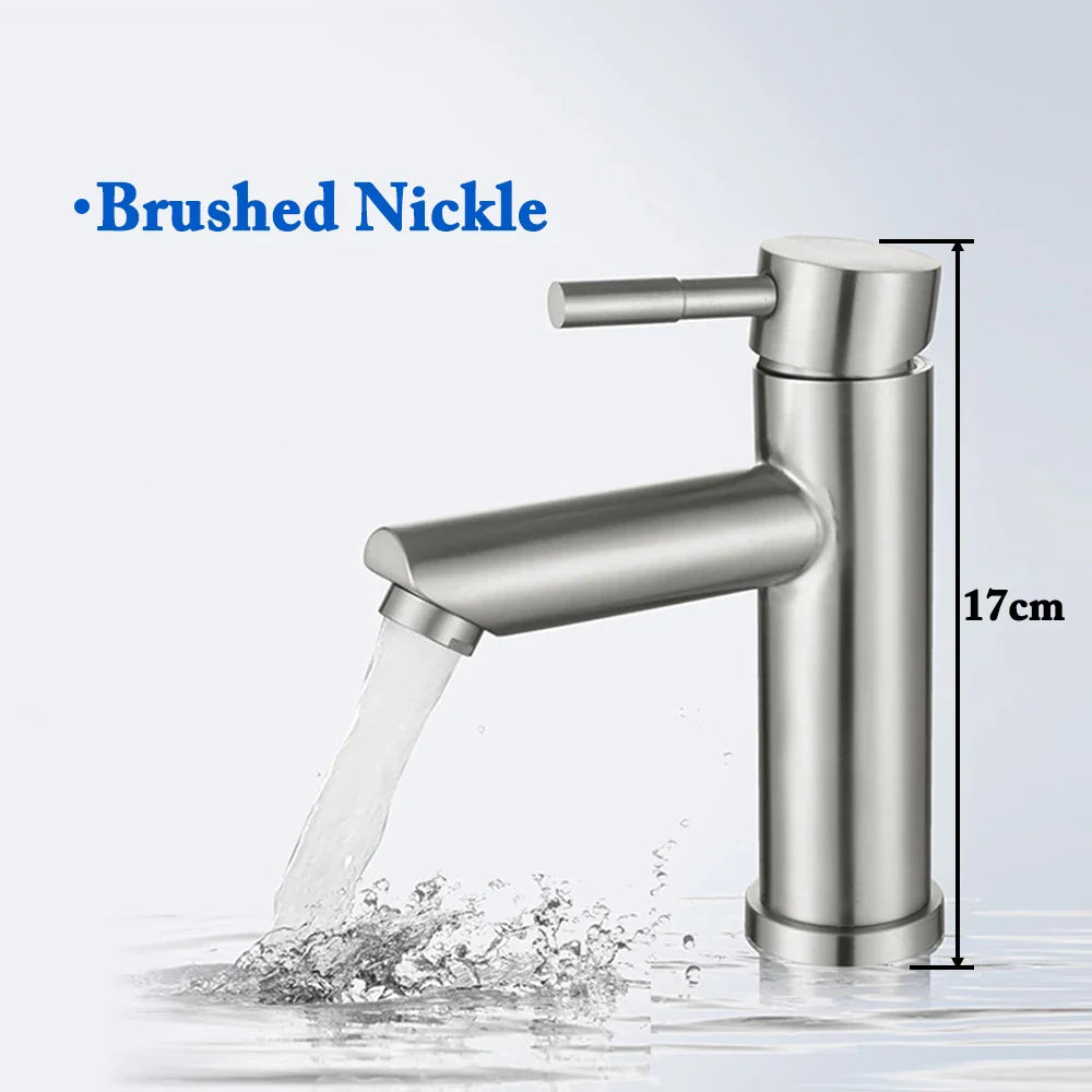 Bathroom Faucets Hot and Cold Mixer Faucets Vanity Bathroom Kitchen Deck Mounted Bathroom Sink Faucets（hose not include）