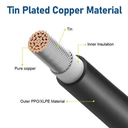 10AWG 12AWG XT60 Anti Spark Solar Cable PV Connector Wire for LiPo Battery Solar Power System - Durable PV Connector