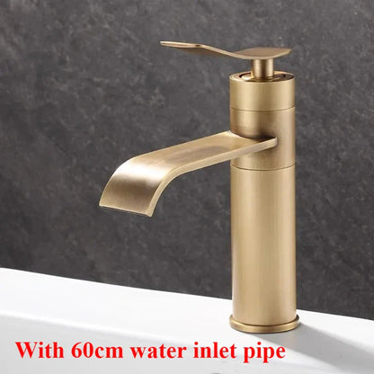 Bronze Basin Faucets Bathroom Faucet Hot & Cold Brass Bathroom Sink Faucet Deck Mounted Lavotory Faucet