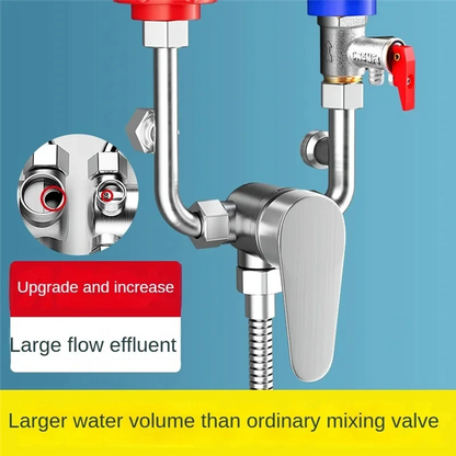 A69efor Electric Water Heater Bathroom Shower Hot Cold Water Faucet Fittings Mixing Valve