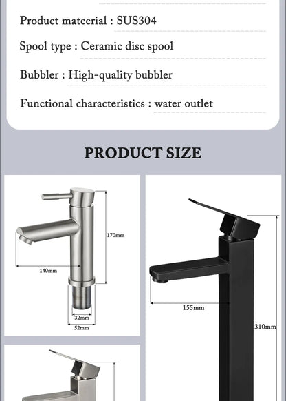 Bathroom Faucets Hot and Cold Mixer Faucets Vanity Bathroom Kitchen Deck Mounted Bathroom Sink Faucets（hose not include）