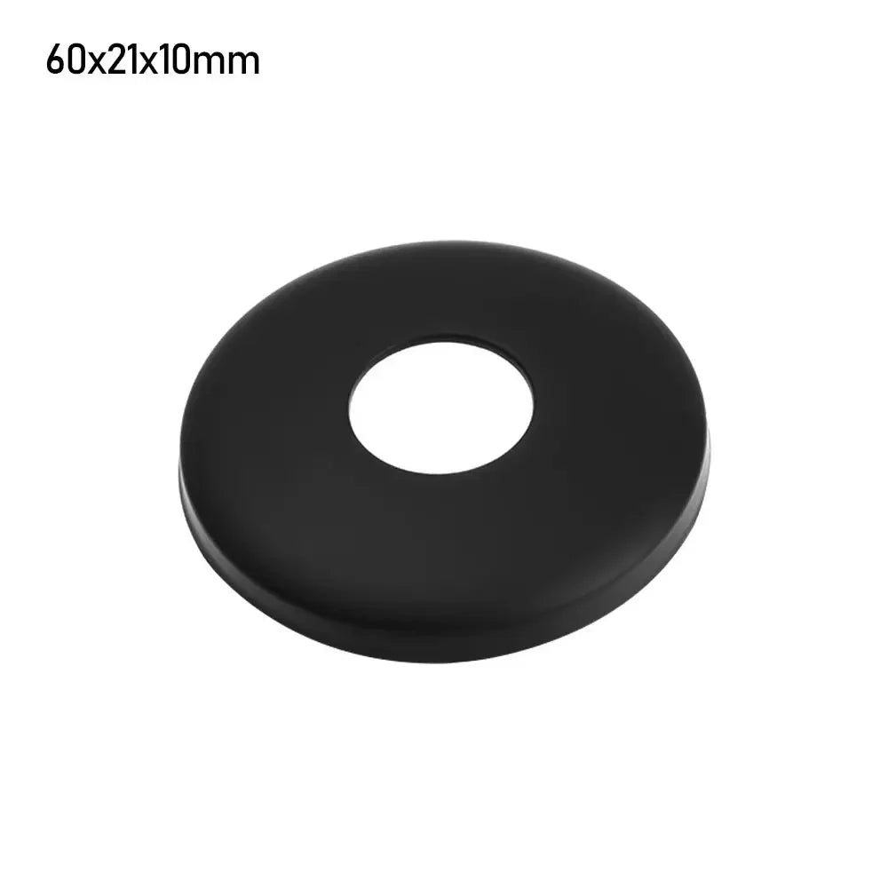 Black Shower Faucet Decorative Cover Chrome Finish Stainless Steel Wall Flange Water Pipe Wall Covers Bathroom Faucet Accessory