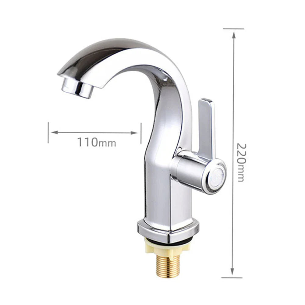 Bathroom Basin Faucet ABS Water Purifier Single Lever Hole Tap Single Cold Bathroom Kitchen Deck Mounted Bathroom Sink Faucet