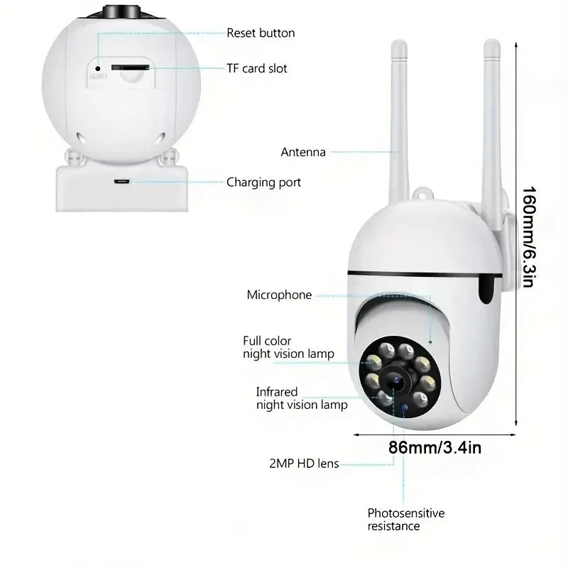 A7 Wireless Monitoring Camera 360 Degree Intercom 1080P Home Security Camera Remote HD Night Vision Camera Monitor Smart Home