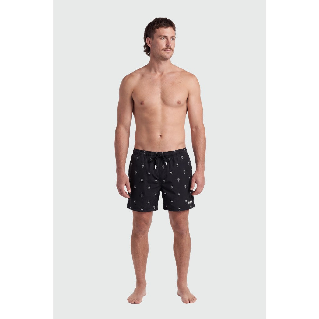 TEAMLTD - CLASSIC 6" SWIM SHORTS | Black Mini Palm