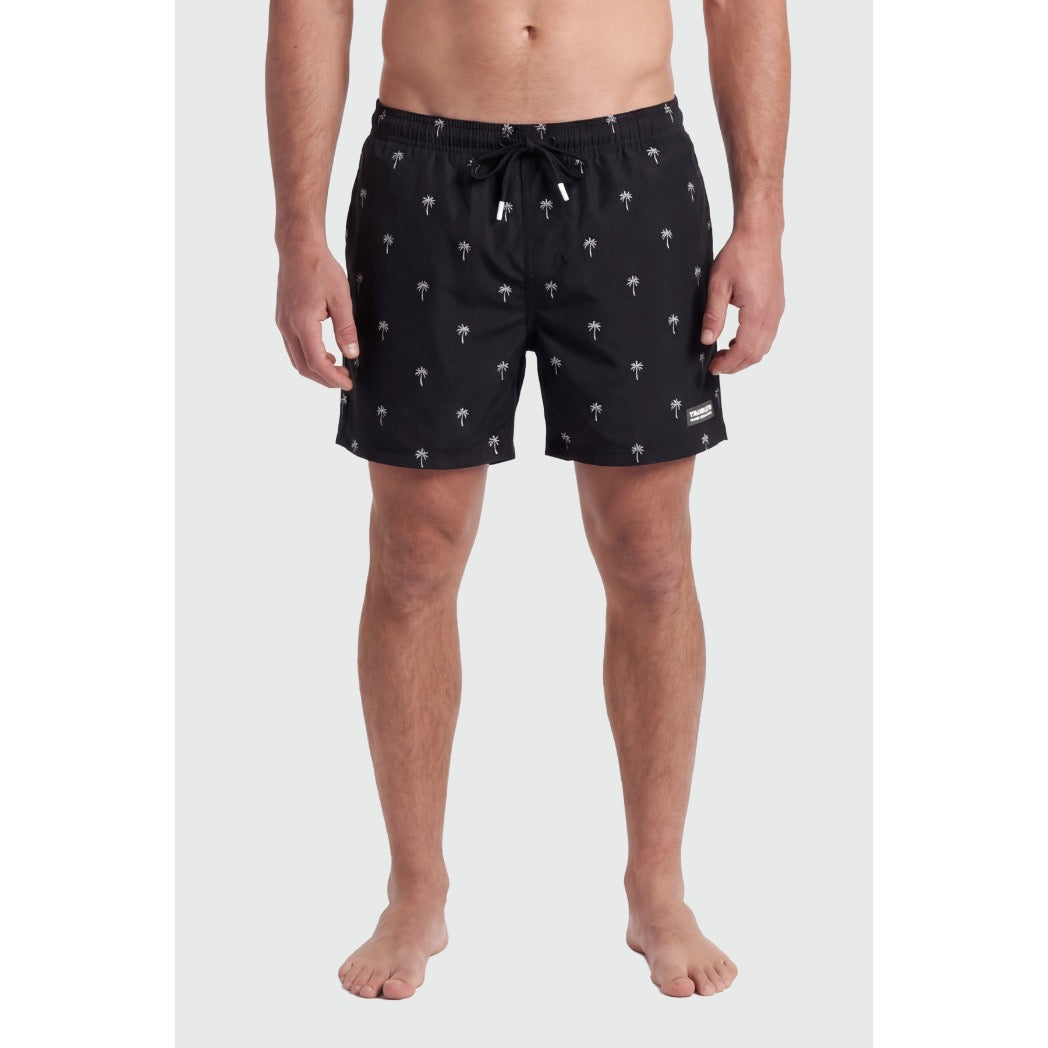 TEAMLTD - CLASSIC 6" SWIM SHORTS | Black Mini Palm