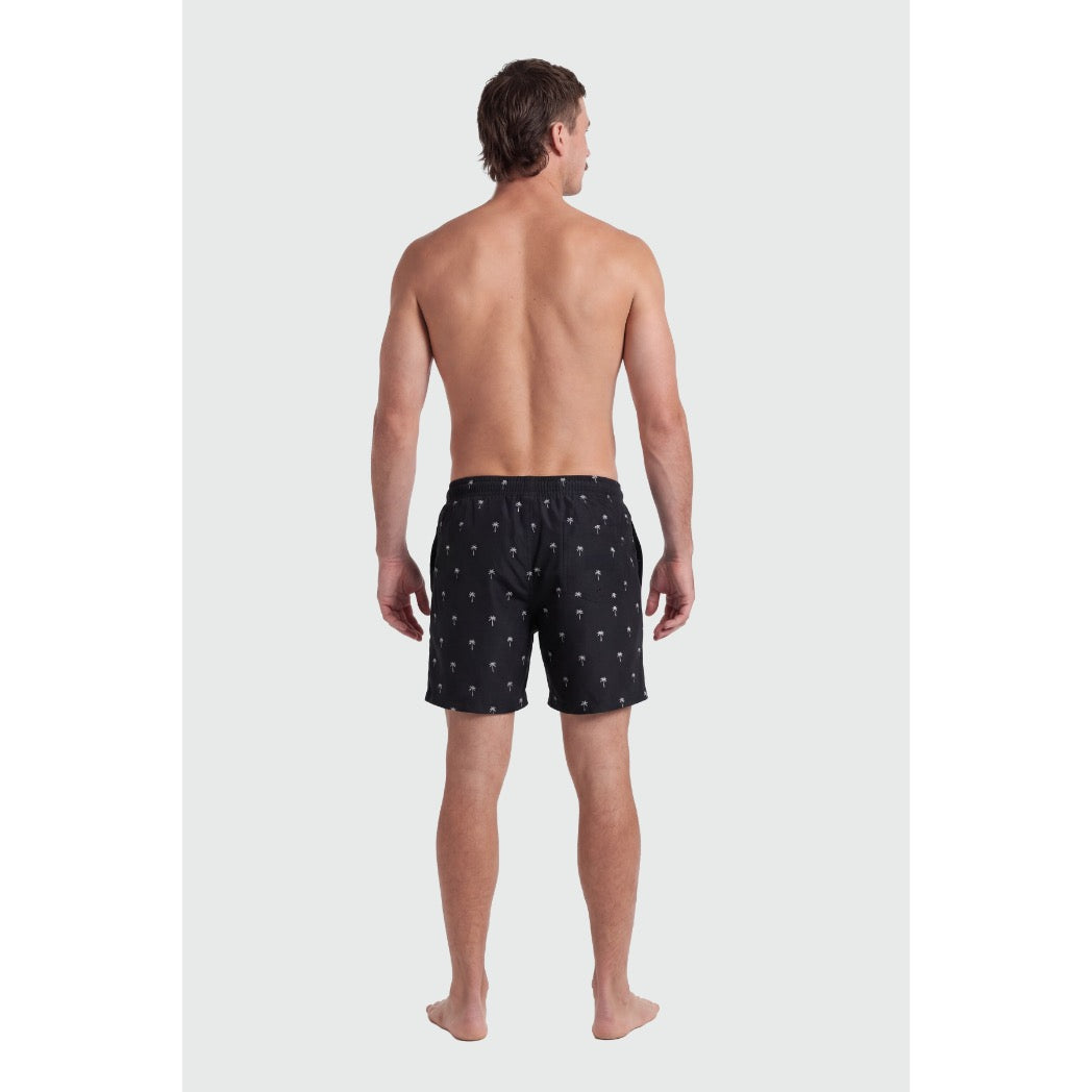 TEAMLTD - CLASSIC 6" SWIM SHORTS | Black Mini Palm