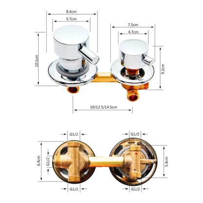 2/3/4/5 Ways Water Outlet Screw Thread Center Distance 10cm Mixing Valve Brass Bathroom Shower Mixer Faucet Tap Cabin