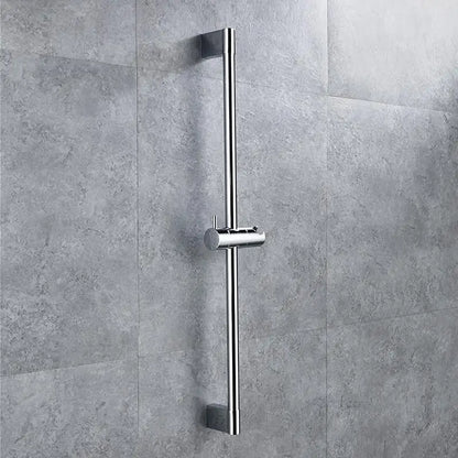 Adjustable Shower Bar Lifting Rod Extendable Wall Mount Shower Horizontal Bar Column Black White Chrome Bathroom Riser Slide