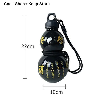 dailyLarge Capacity Outdoor Water Bottle 1000ML Gourd Shape Lightweight Portable Cup for Camping Travel and Daily Hydration