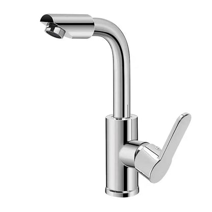 Cold Hot Mixer Tap Bathroom Chrome Plated Durable Faucet Polished Silver Swivel Basin Sink Tap Zinc Alloy Body
