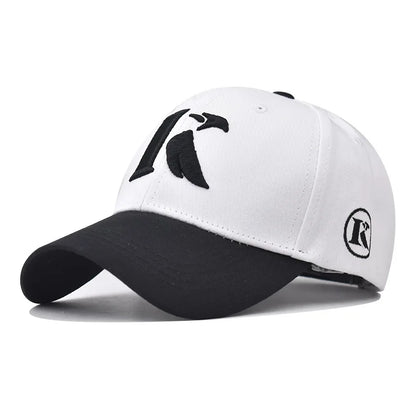 Baseball Cap Sun hat K letters Embroidery Spring Autumn baseball Color stitching Sport cap Hip Hop Fitted Cap