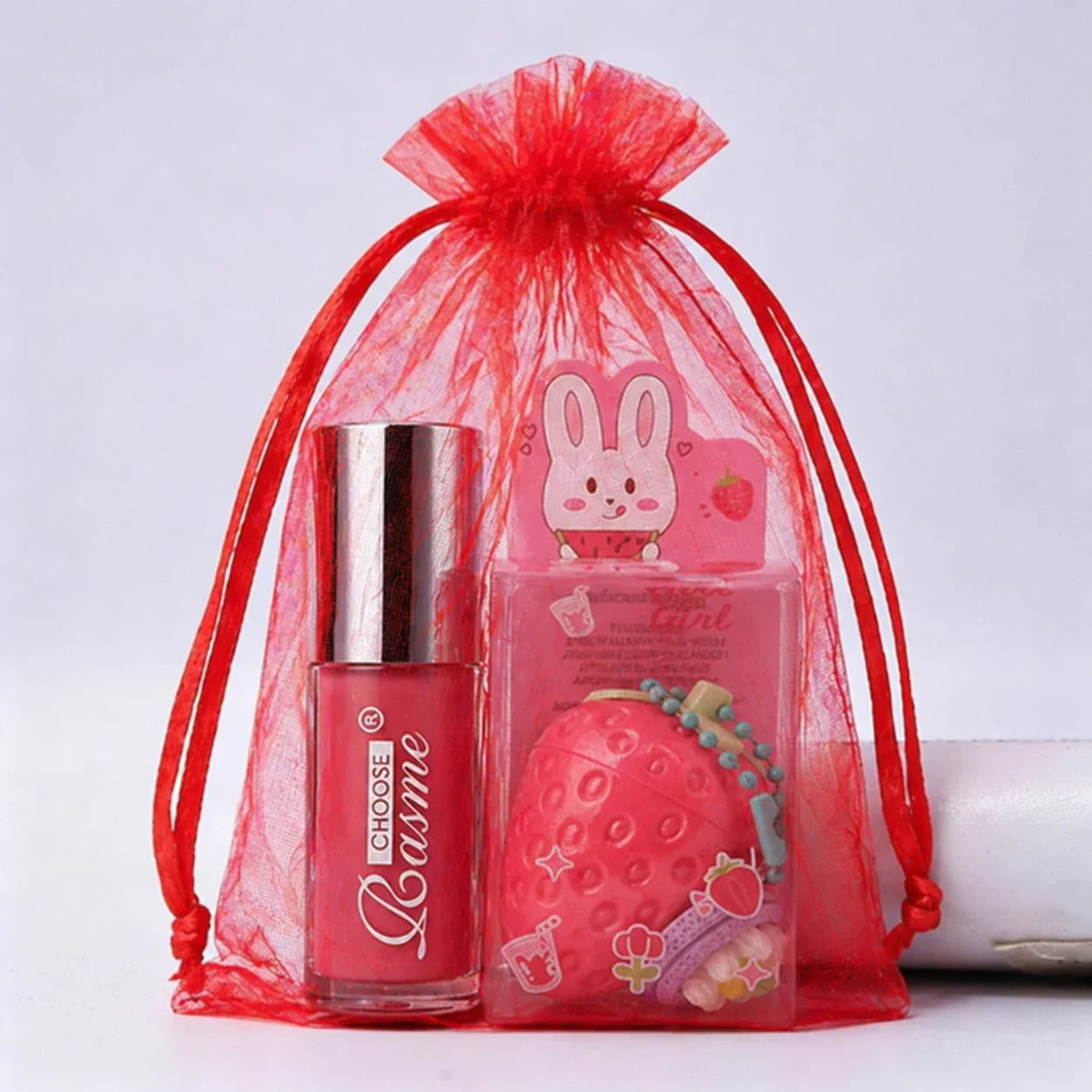4-Color Random Sending Strawberry Lip Gloss Lipstick Moisturizing Winter Antifreeze Anti Crack Moisturizing Lasting lip balm