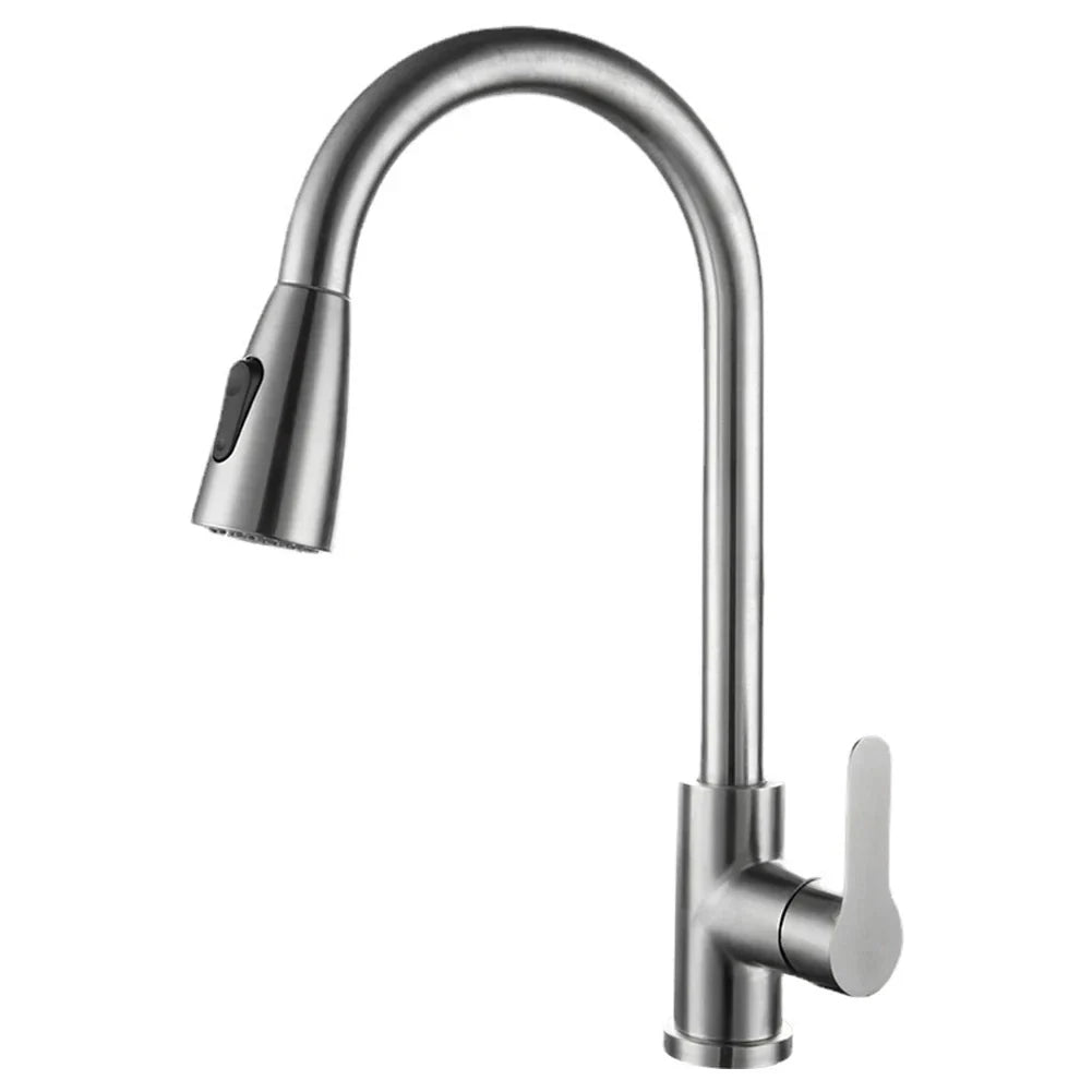 2025New Modern Stainless Steel 360° Rotating Telescopic Faucet Stainles Steel Is More Durable Kitchen Sink Bathroom Basin Faucet
