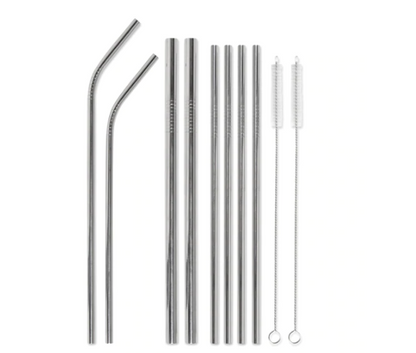 "Sip, Sip, Hooray" - Stainless Steel Straw Set