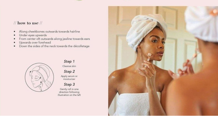 Rose Quartz Crystal Facial Roller