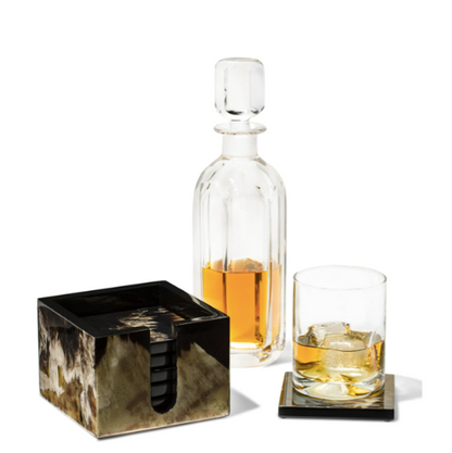 LADORADA Horn Veneer Coaster Set