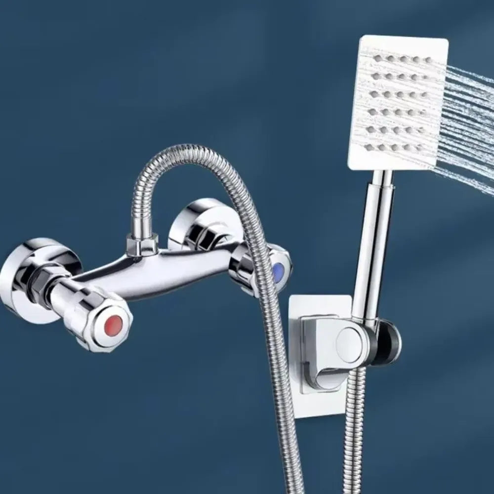 Durable Metal Out Water Inlet Valve Double Control Hot and Cold Double Shower Faucet Valve Wall Mounted Diverter Valve