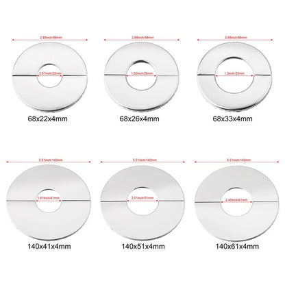1Pc Stainless Steel Shower Kitchen Faucet Decorative Cover Wall Flange Self-Adhesive Pipe Wall Covers Bathroom Accessories New