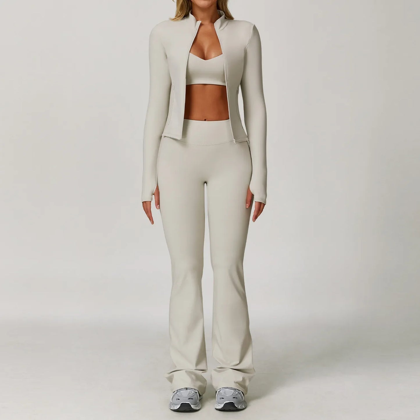 2/3PCS Yoga Suit Sports Set Gym Set Women Tracksuit Running Workout Clothes Long Sleeve Sports Bra Athletic Wear Yoga Clothing