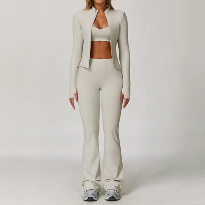 2/3PCS Yoga Suit Sports Set Gym Set Women Tracksuit Running Workout Clothes Long Sleeve Sports Bra Athletic Wear Yoga Clothing