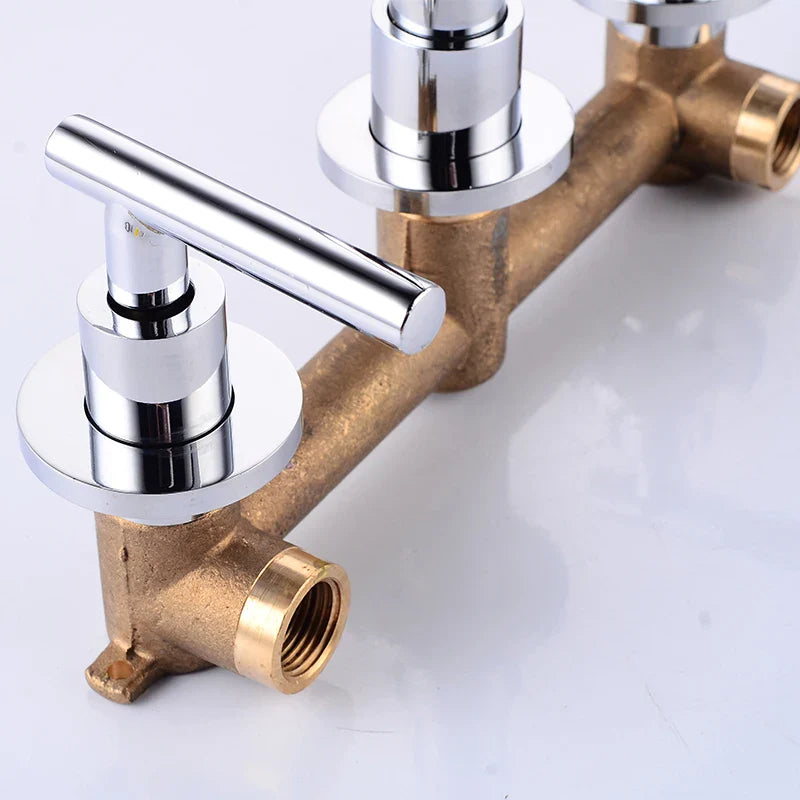 BAKALA Brass Matte Black Bathroom Sink Faucet Tap Hot Cold Wash Basin Water Swivel Spout Wall Mounted Bath Mixer